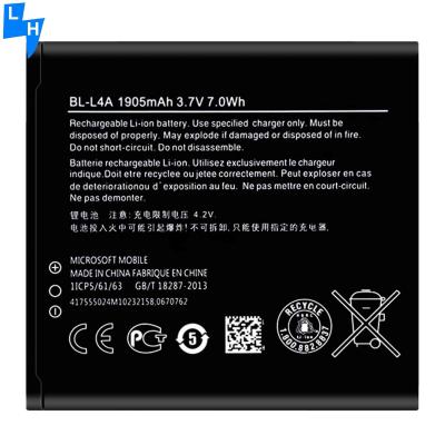 China 1905mAh BL-L4A Battery For Microsoft Nokia Lumia 535 RM-1090 RM-1089 Dual 830 RM-984 for sale