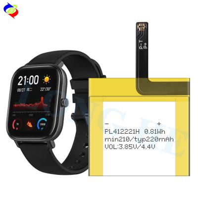 China 3.85V 220mAh lithium polymer battery PL412221H for huawei Smart Watch HUAWEI GTS A1914 A1913 Watch battery supplier for sale