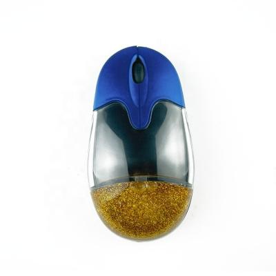 China Aqua Computer Liquid Promotional Gift Ideas Wireless Liquid Mouse With Glitter for sale