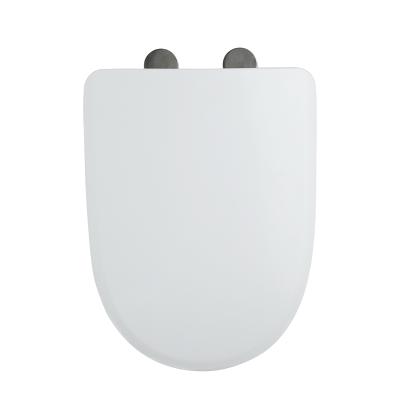 China Slow-end Soft Narrow Toilet Seats PUV-07-C Quick Release V-Shape Oval Toilet Seat Cover for sale