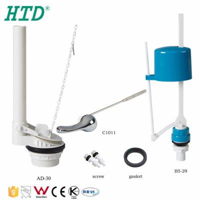 China Modern HTD Toilet Parts Tank Fitting Plastic Toilet Repair Kits for sale