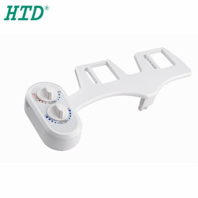 China Manual EB8100 Dual Nozzle+ Double Spout Mechanical Non-Electric Toilet Cleaning Bidet Self-Cleaning Water Pressure Control for sale