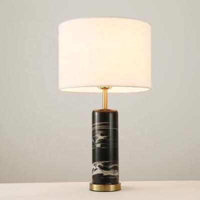 China European style hotel table lamp black table lamp luxury modern marble luxury desk lamp ETL32024 for sale