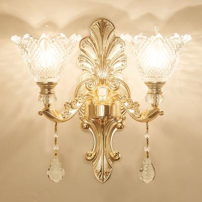 China EUROPEAN Crystal Wall Lamp Wall Lights For Home Antique Classic Crystal Glass Led Wall Light for sale