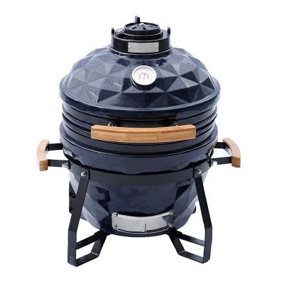 China Factory direct wholesale adjustable mini ceramic barbecue grill diamond size 15inch MCD ceramic kamado grill for sale