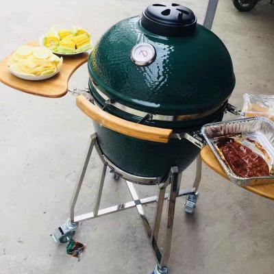 China Factory Direct Sales Adjustable Portable Outdoor Charcoal Barbecue Size 18inch Yixing MCD Ceramic Kamado Grill for sale