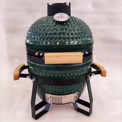 China Factory Direct Sales Mini Charcoal Ceramic BBQ Accessories Adjustable BBQ Smoker Size 13inch MCD indoor kamado grill for sale