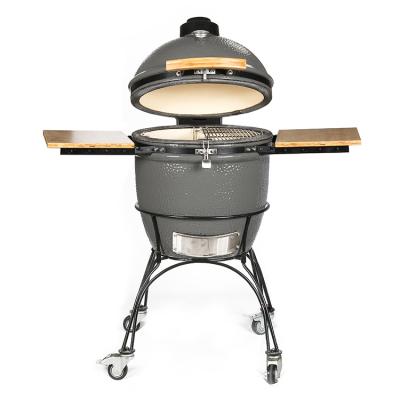 China Factory Price Adjustable Outdoor Garden Size 18inch MCD Ceramic BBQ Oven Kamado Charcoal Egg Grill With Fiberglass Trim for sale