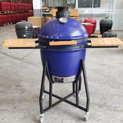 China Factory Direct Sales Size 22inch MCD Clay Adjustable Outdoor Charcoal Smoker Oven Big BBQ Ceramic Kamado Grill for sale