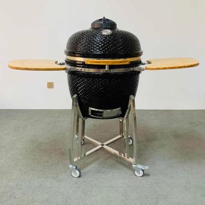 China Factory Direct Sales Style Hot Selling Adjustable Classic Stainless Steel Large Size 22inch MCD Ceramic Egg Kamado Black Grill for sale