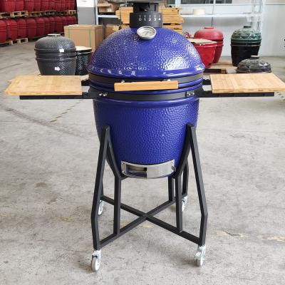 China Factory Direct Sales New Duct Oven Big Smoker Adjustable Outdoor Clay Top Charcoal Size 22inch MCD Ceramic Kamado Grill for sale