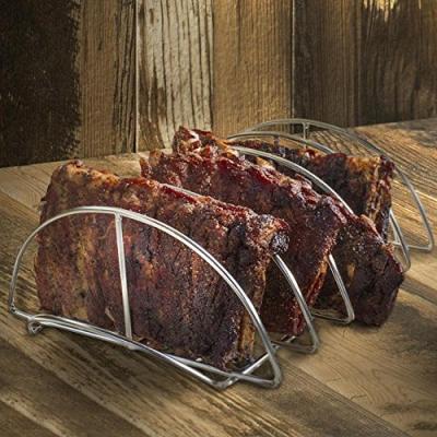 China Dustproof Rib Rack, BBQ Rib Rack for Smoker Stainless Steel Rib Roast Rack for sale