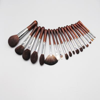 China Angular Blush 19 Pcs Makeup Brushes Black Superior Professional Soft Hair Face Eye Cosmetics Make Up Brush Set for sale