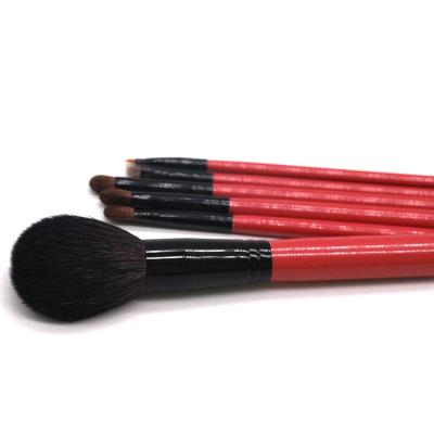 China Angular Blush Soft Wool Cosmetic Brush With Wooden Handle Beauty Tool Make Up Set For Label Packaging Beginners Customized Available for sale