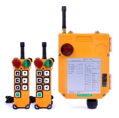 China Crane f24-6d wireless industrial telecrane truck 6 buttons double speed radio hoist remote control with transmitter and receiver for sale