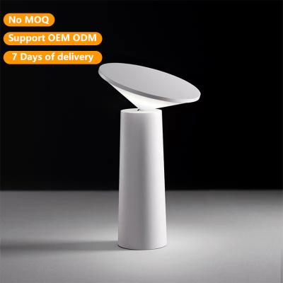 China EUROPEAN Modern Minimalistic Customized Dimmable Tricolor Cordless Rechargeable Decorative Led Table Lamp for sale