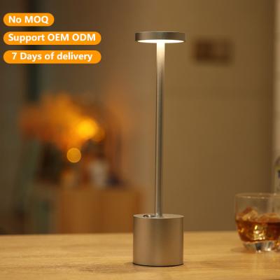 China Customized Modern Colors Led Usb Rechargeable Wireless Touch Dimmable Decoration Room Aluminum Table Reading Light for sale