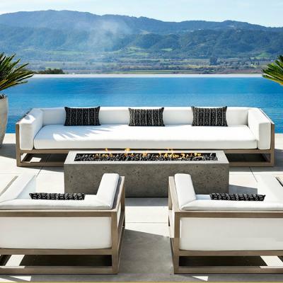 China Modern Nordic Modern Garden Sofa Set Hotel Terrace Leisure Combination Aluminum Frame Outdoor Sofa Set for sale