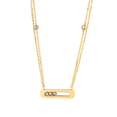 China Hot Selling FASHIONABLE Luxury Gold Plated Stainless Steel Name Chain Initial Necklace Personalized for sale