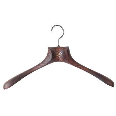 China KOREAN Square Heavy Duty Flat Hook Antique Luxury Wooden Hangers For Clothes for sale