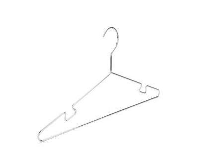 China Hot Daily Use Amazon Chrome Surface Top Triangle Clothes Metal Hanger for sale