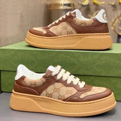 China Wholesale Genuine Leather Shoes Mens Womens Designer Shoes Ladies Footwear Fashion Brand Fashion Breathable Sneakers for sale