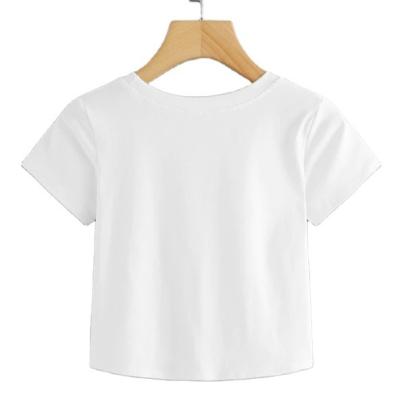 China 2022 Comfortable Women Summer Casual Short O-neck T-shirt Breathable Fashion White for sale