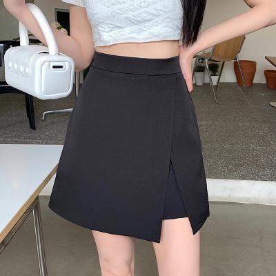 China New Product Breathable Plus Size Women High Waist Zipper Up Dresses A-Line Mini Skirt Suit Slit Skirt for sale