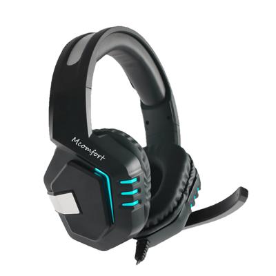 China Private Label High Quality Electronics LED Single Headset Gaming Light Auriculares Juegos de Para Over Ear Headphone Gamer Gamer for sale