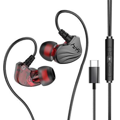 China Type-C Wired Earphone Headphones Plug Earphones Gaming In-Ear Cheap Price Viable Ergnomic Design for sale