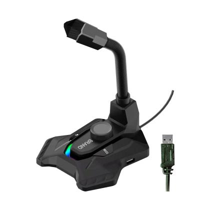 China RGB Led Profession Multi-functions For PC Laptop RGB Gaming Microphone Condenser USB Microphone for sale