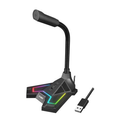 China RGB Led Game RGB Microphone Desktop Microphone High Quality USB Microphone For Computer Laptop for sale