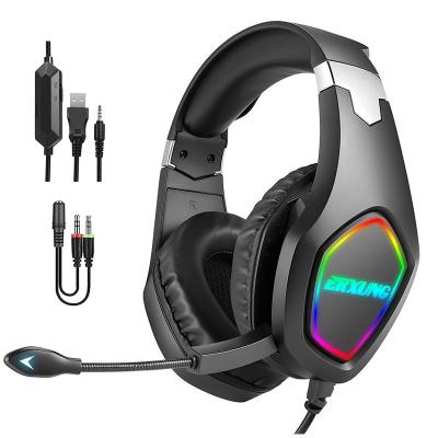 China High Quality Comfortable Wearing Over Ear Earphone rog Wired 3.5mm Jack 50mm Metal ps4 PC Gaming Headset With MIC for sale