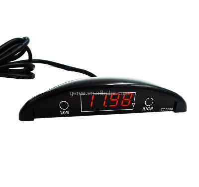 China 12V CAR Alarm Digital Voltmeter Battery Voltage Sound Light Orange LED V031R Tester for sale