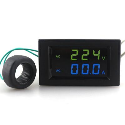 China D85-2042AG LCD Digital Voltmeter Ammeter Ammeter Volt Panel AC 80-300V 0-100A 68*38 mm for sale