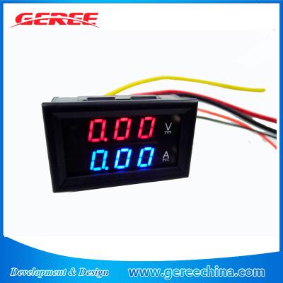 China Geree Digital DC Voltmeter Ammeter Volt Amp Meter 0-100V 0-10A VI012 for sale