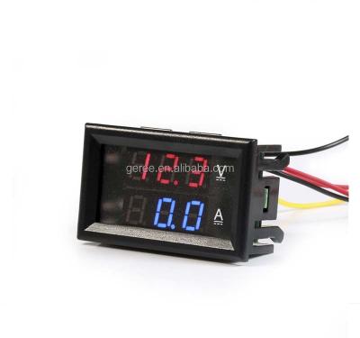 China Digital DC Car Voltmeter Ammeter Ampere Volt Meter 2 DC in1 100V 100A VI016 for sale