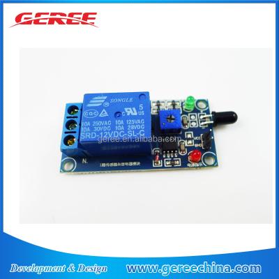 China Widely Used 12V Flame Sensor Module Relay Module Fire Flame Detection Fire Alarm for sale