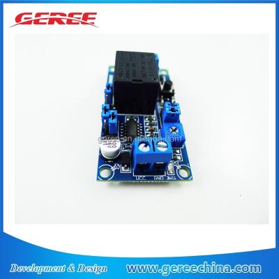 China - Geree 12v 0.1s protection time timer delay relay module at 1 hour turn on/Turn with reset button for sale