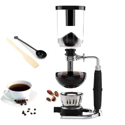 China Morden Free Sample Amazon Hot Sale 3 5 Glass Siphon Counted Coffee Maker Espresso Siphon Coffee Maker Coffee Cups for sale