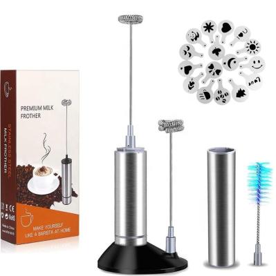 China Viable Gift Sets Food Grade Stainless Steel Milk Frother Maker Handheld Electric Kitchen Instruments Milk Frother For Sale for sale