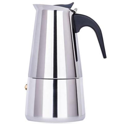 China Viable Stainless Steel Mocha Pot 1/2/3/6/9/12 Cup Italian Espresso Coffee Maker Coffee Pot for sale