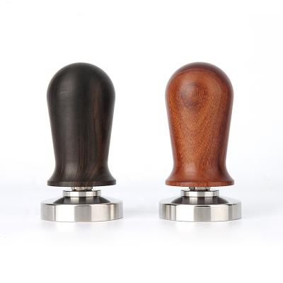 China Morden Hot Sale Wooden Handle Coffee Tampers with Handles 51/53/58 mm Espresso Stainless Steel Coffee Tamper for sale