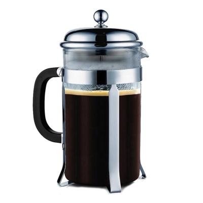 China Amazon Viable Wholesale Success Logo Household Tea Coffee Maker Custom Borosilicate Glass French Press for sale