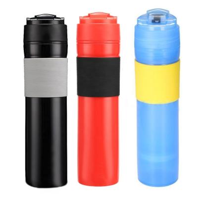 China Viable 3 in 1 Portable French Press Coffee Tools Bottle Premium French Bottle Press Travel Mug for Hot and Cold Brew for sale