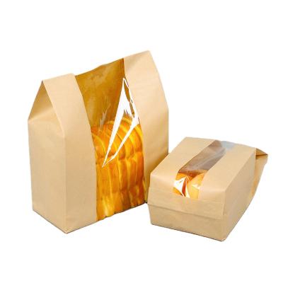 China Custom Printed Recyclable Logo Recycled Food Takeaway Kraft Paper Bag for sale