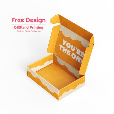 China Recyclable Free Design Customized Yellow Loins Package Corrugated Boxes, Lash Shipping Cardboard Kraft Paper Packaging Box for sale