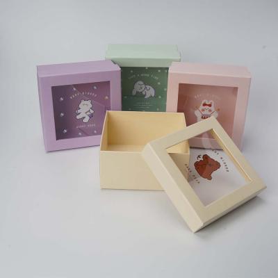 China Wholesale Custom Recyclable Your Logo Snack Dessert Food Bakery Business Packaging Box Paper Box With Clear Window for sale