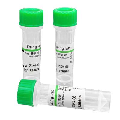 China High Quality PET Sodium Green Superior Heparin Heparin Blood Test Tube Lithium Electronic Tube Lithium E-tube Heparin Evacuated for sale