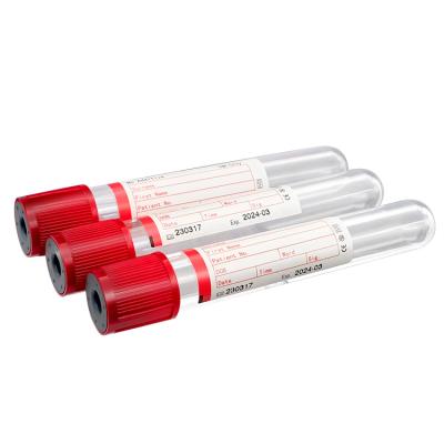 China PET Medical Disposable Vacuum Blood Collection Tube 16x100mm No Additive Medical Disposable Vacuum Blood Sampling Collection Tube for sale